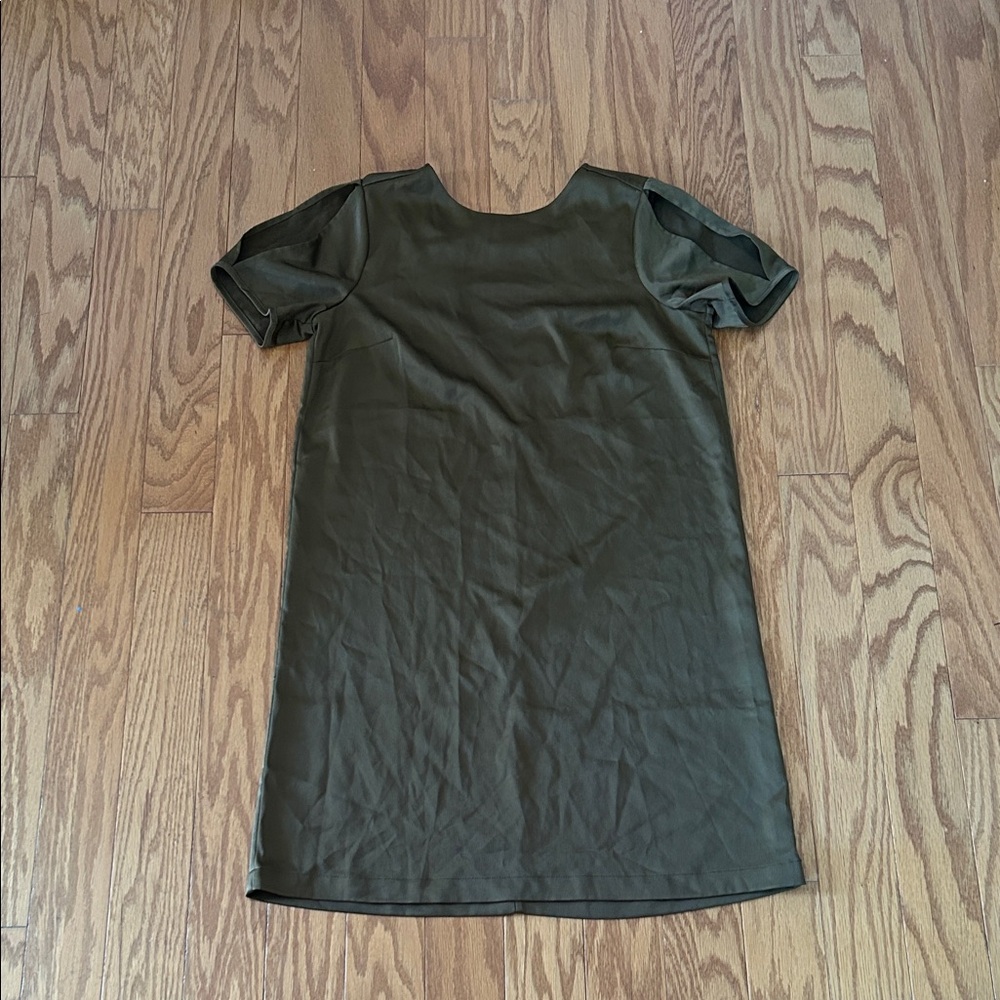 H&M Olive Green/Khaki Short Sleeve Dress/Tunic Top